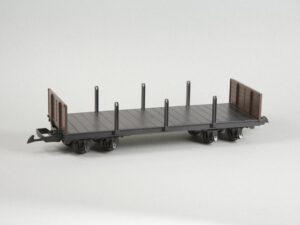 Niederbordwagen mit Rungen, braun