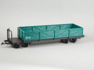 Niederbordwagen mit Bühne, grün
