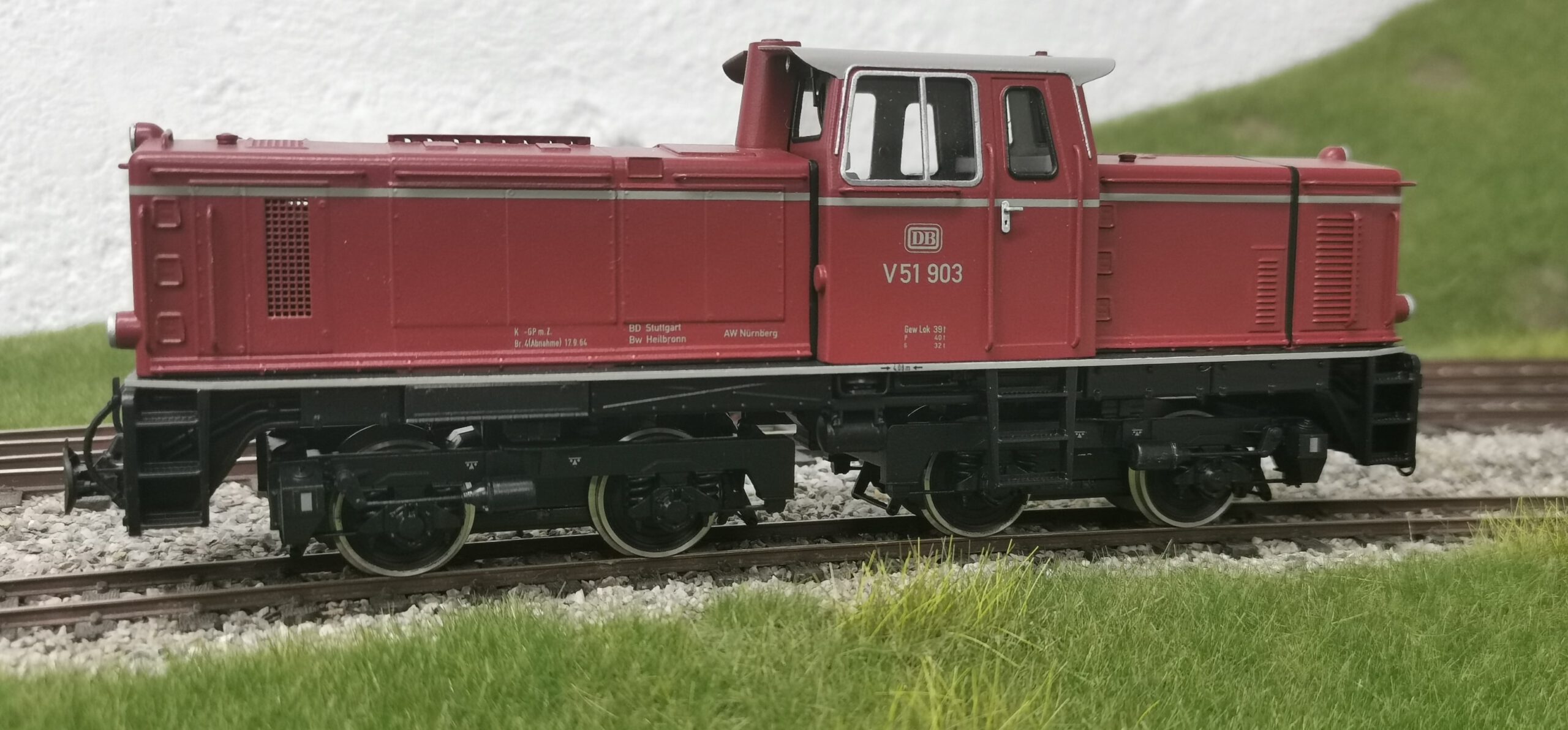 Fertigmodell V51 903 der DB für Baugröße 0e 1:45