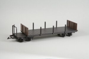 Hochbordwagen mit Rungen und Bühne, braun