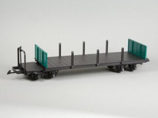 Hochbordwagen mit Rungen und Bühne, grün