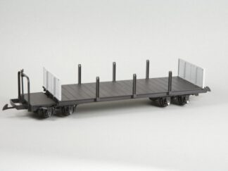 Hochbordwagen mit Rungen und Bühne, grau