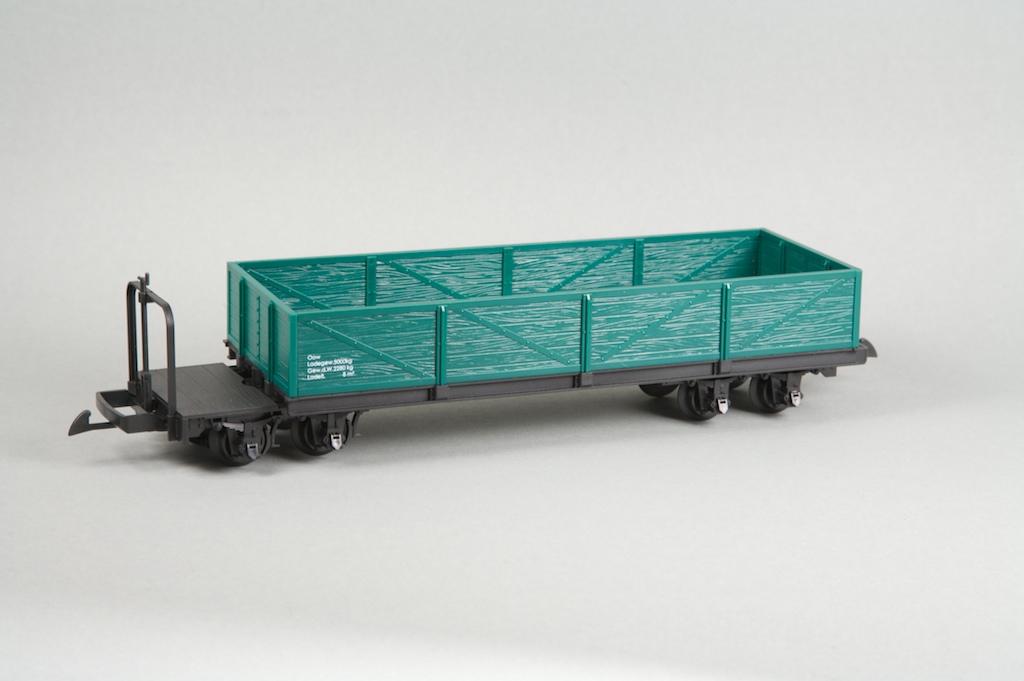 Hochbordwagen mit Bühne, grün